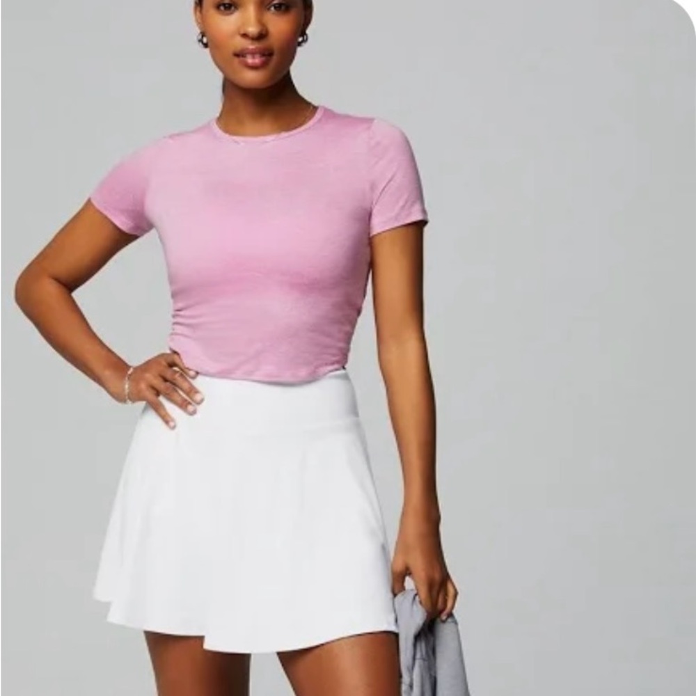 Fabletics Pink Crop Top W/ Open Back - image 5